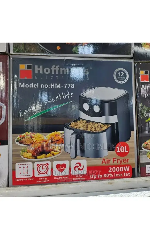 Hoffmans 10l/ 10 Liters Air Fryer HM 778 - Black