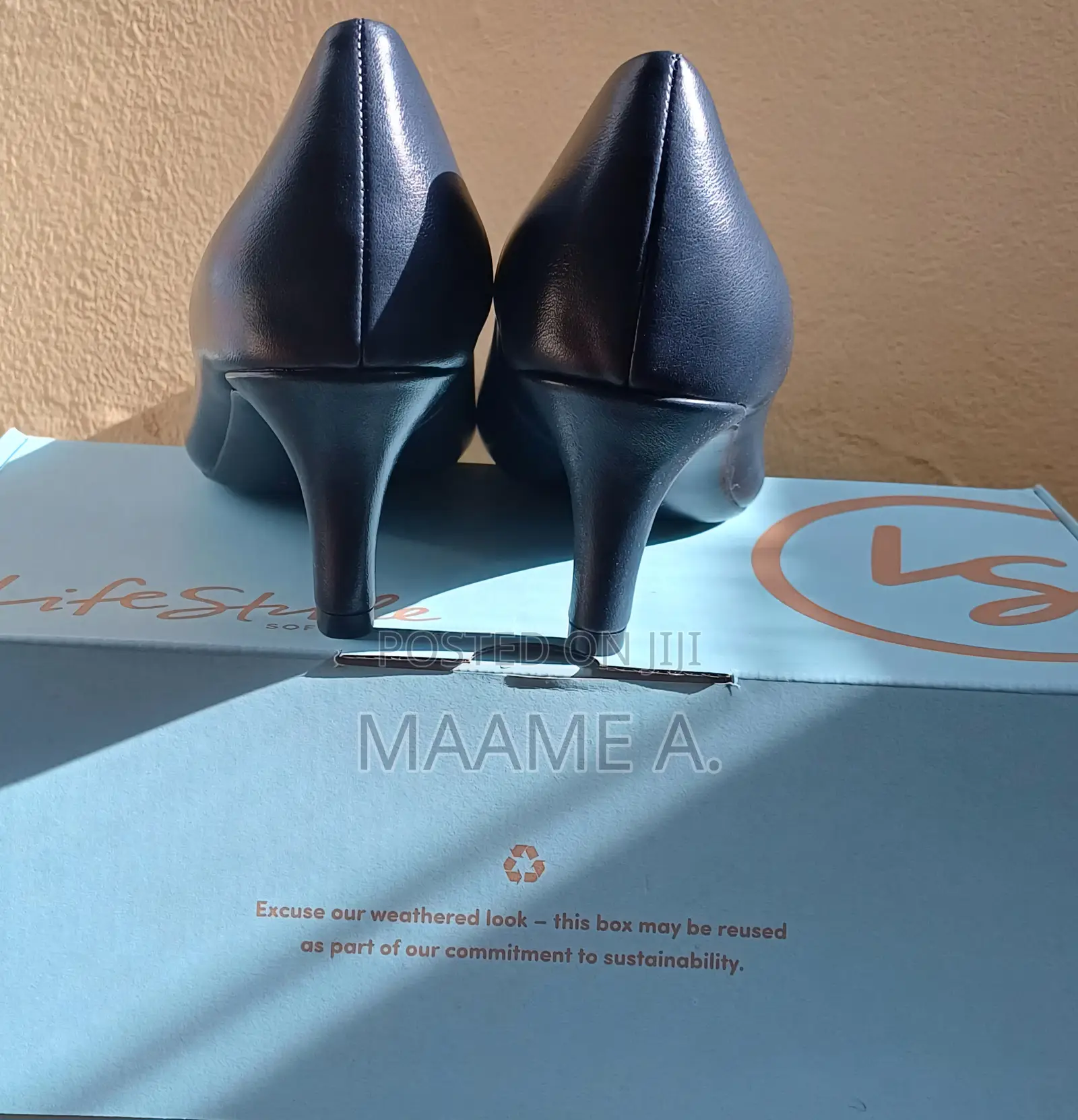 Lifestride Navy Comfortable Closed Shoe Heel