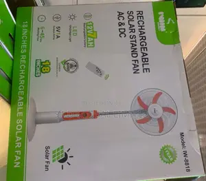 High Quality 18'' Rechargeable Solar Stand Fan