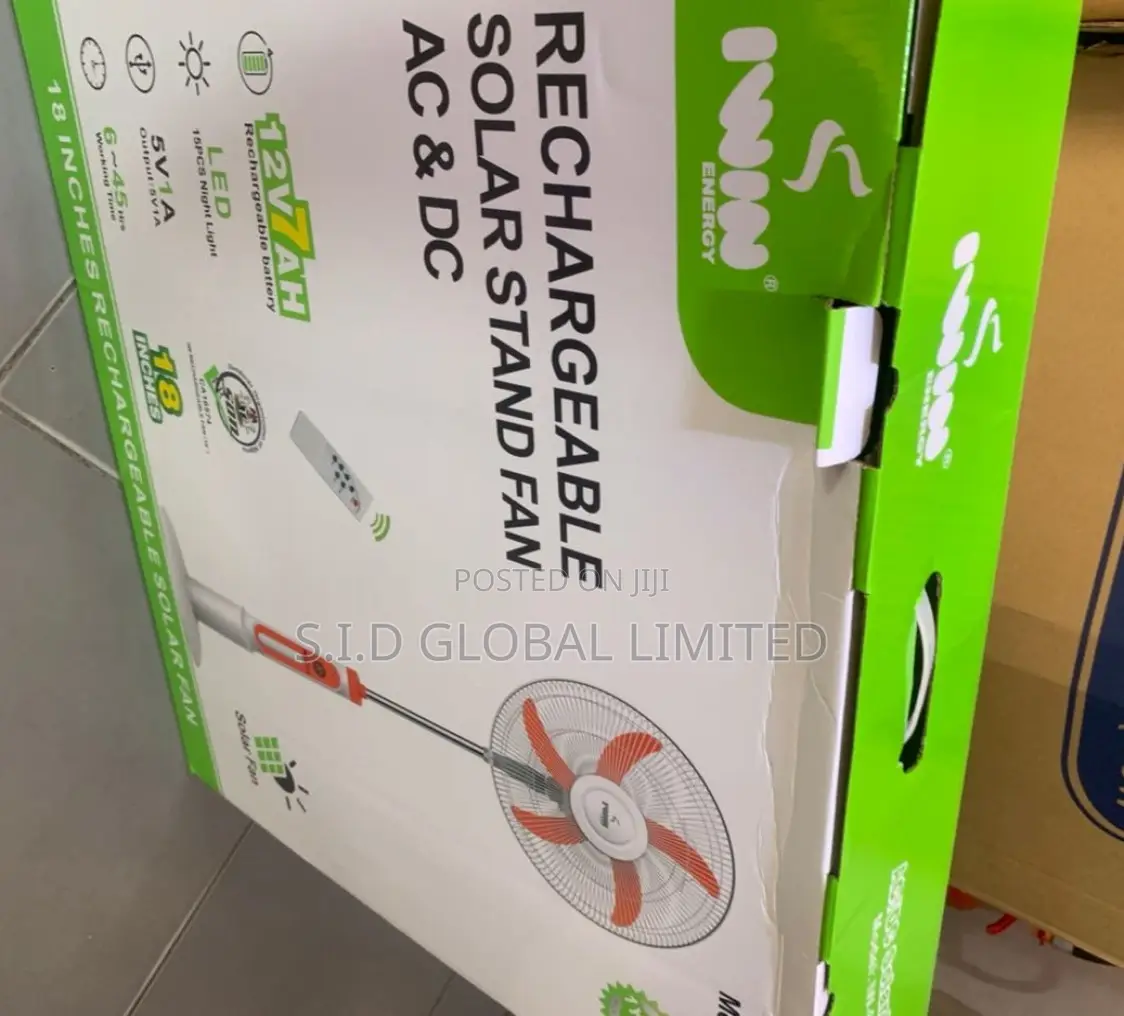 Create a Warm Space With 18'' IWIN Rechargeable Solar Fan