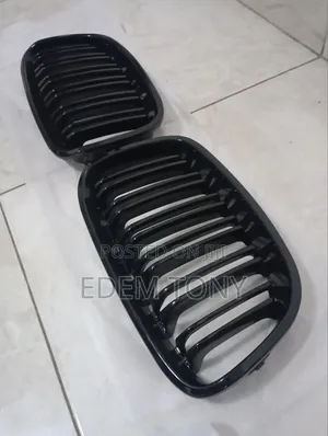 Double Line Front Kidney Grill BMW E90 E91 in Glossy Black
