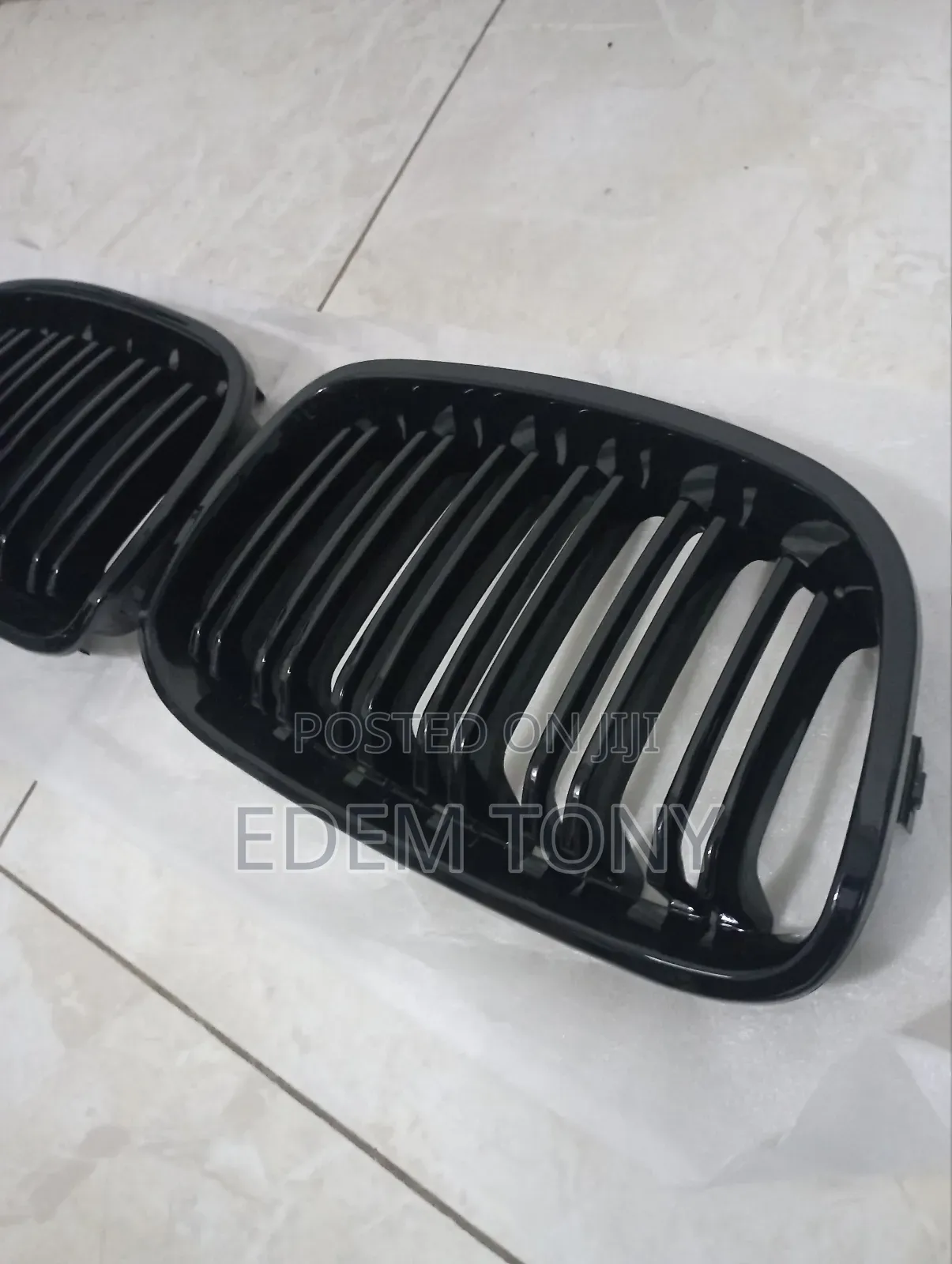 Double Line Front Kidney Grill BMW E90 E91 in Glossy Black