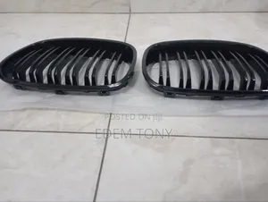 Double Line Front Kidney Grill BMW E90 E91 in Glossy Black