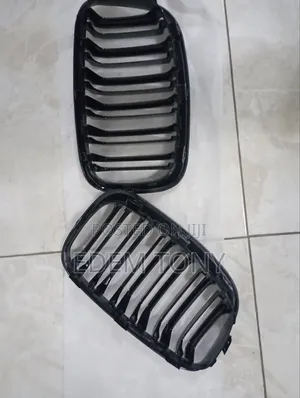 Double Line Front Kidney Grill BMW E90 E91 in Glossy Black