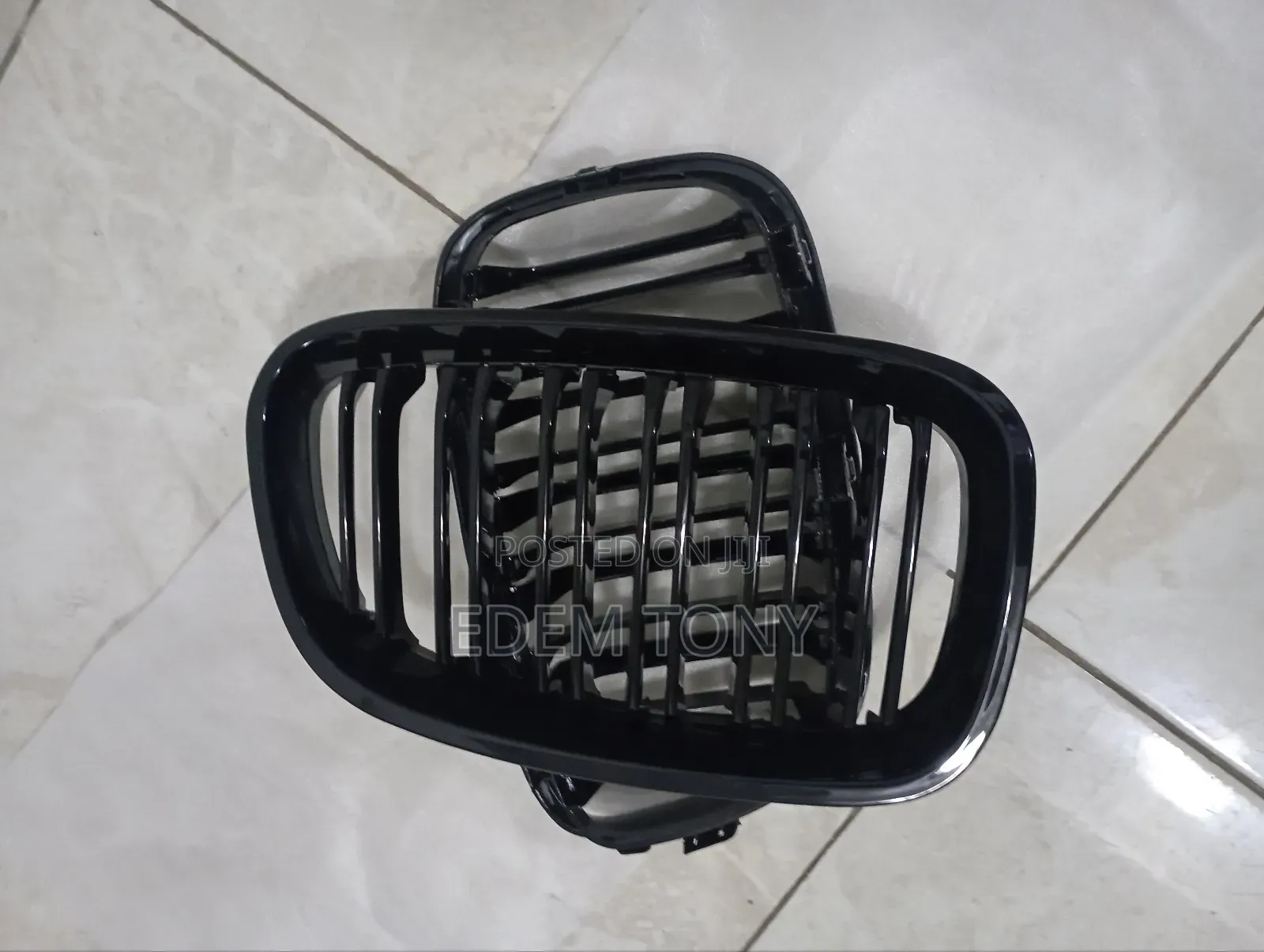 Double Line Front Kidney Grill BMW E90 E91 in Glossy Black