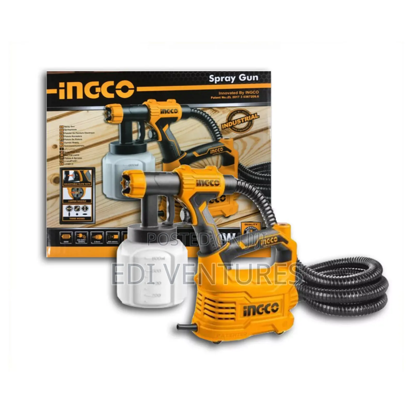 Ingco HVLP 550W Spray Gun (Spg5008) Plastic Tank