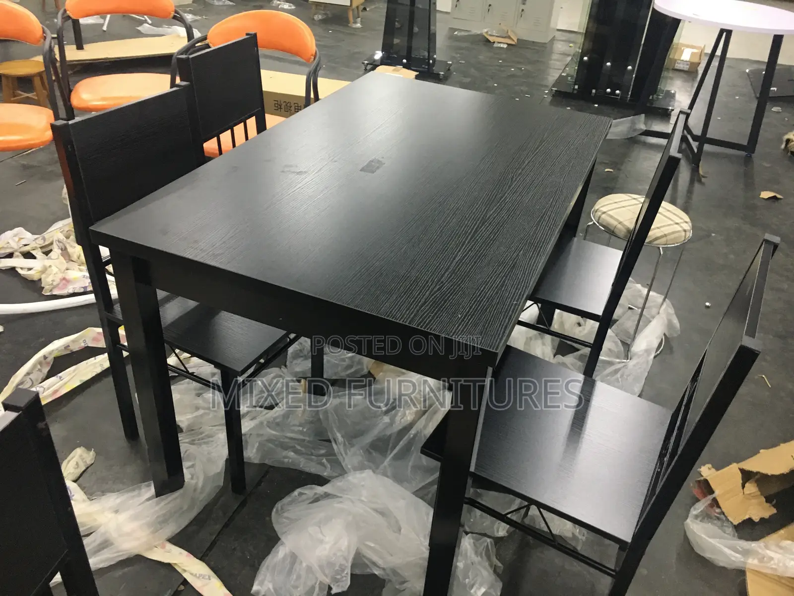 Dining Table With Chairs (Black Wooden Dining Sets)