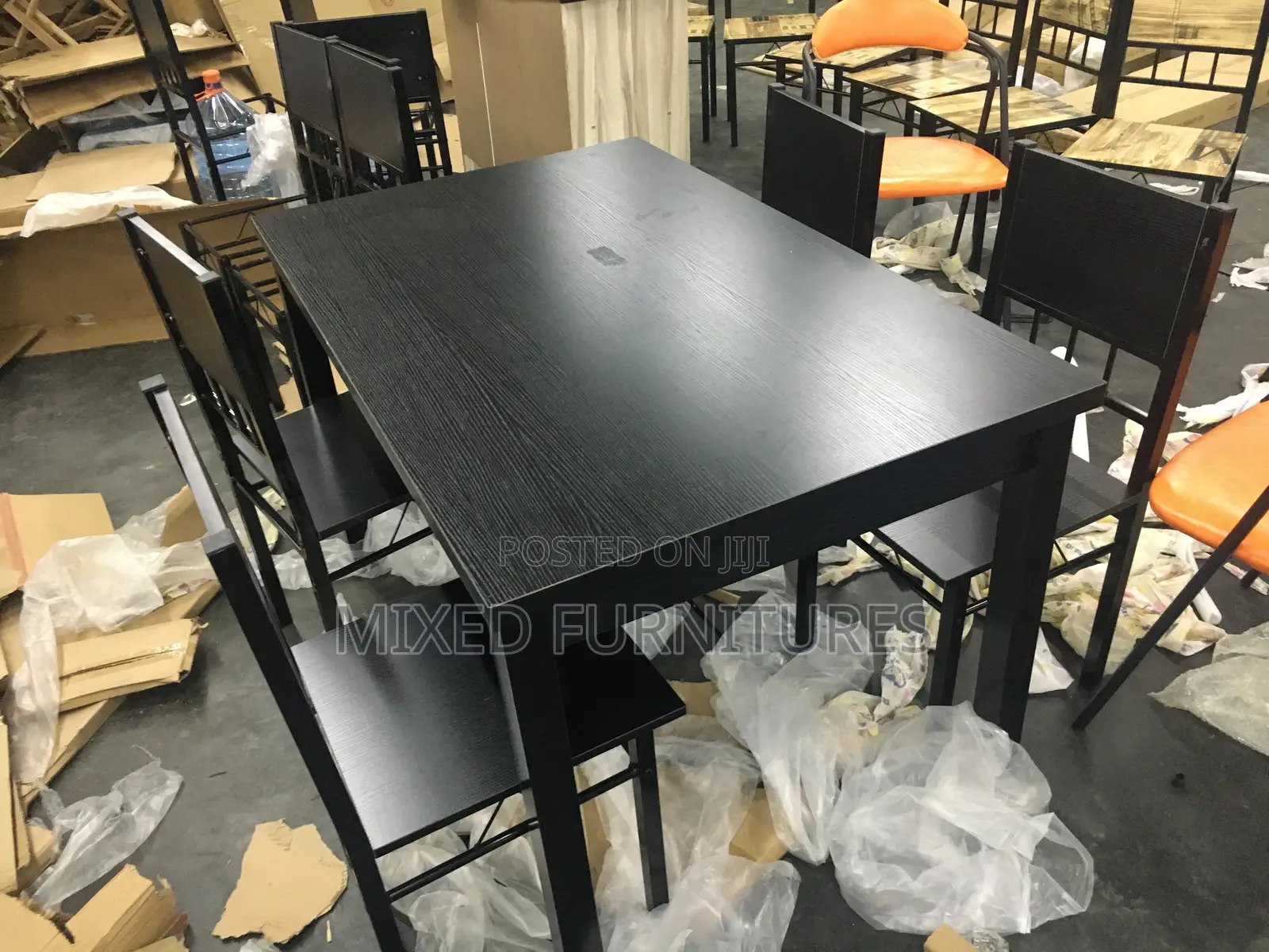 Dining Table With Chairs (Black Wooden Dining Sets)