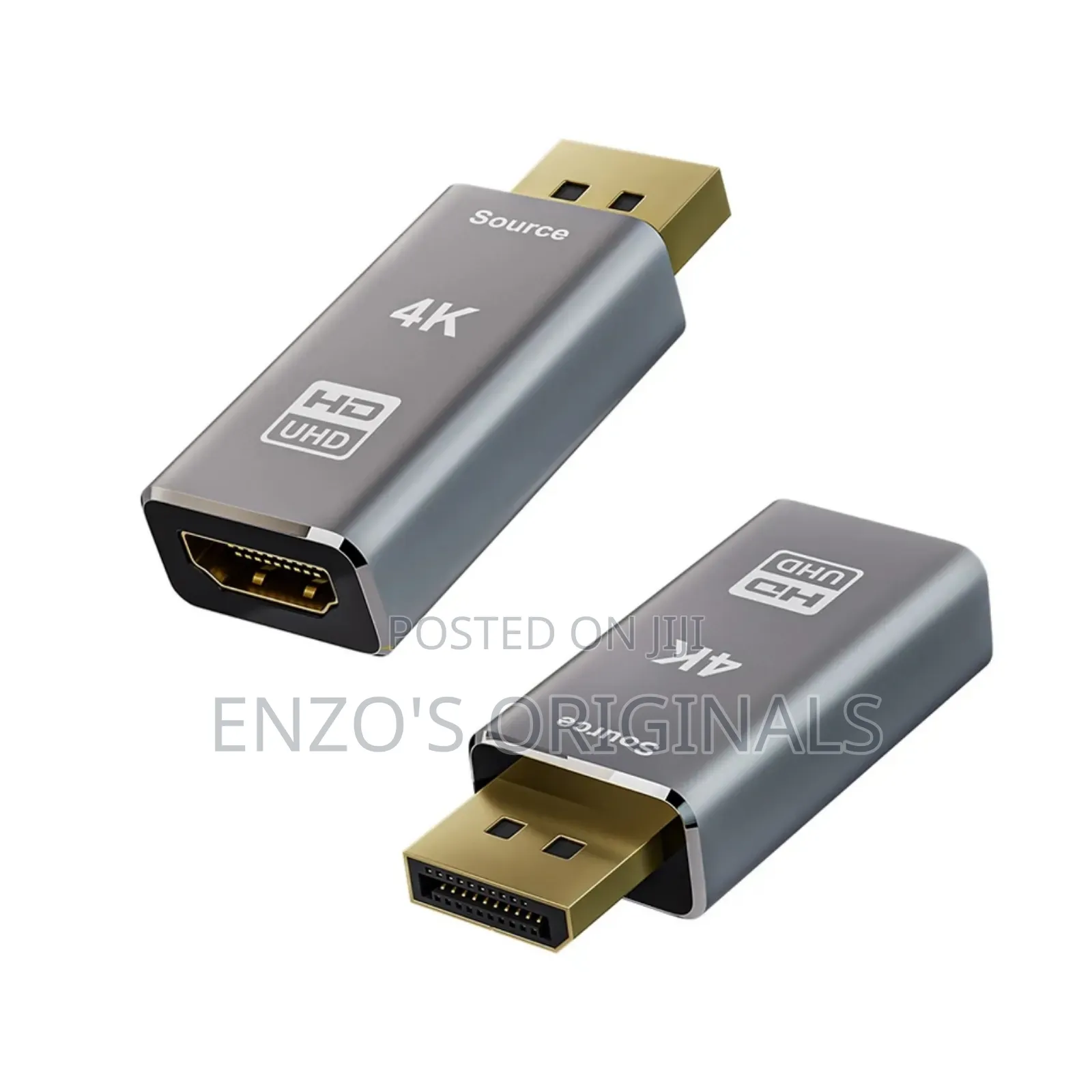 Dp To Hdmi Uhd Monitor Or Tv Adapter All Metal Finish