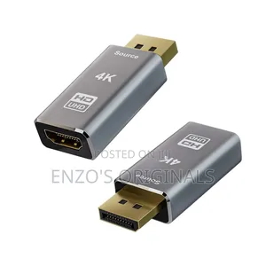 Dp To Hdmi Uhd Monitor Or Tv Adapter All Metal Finish
