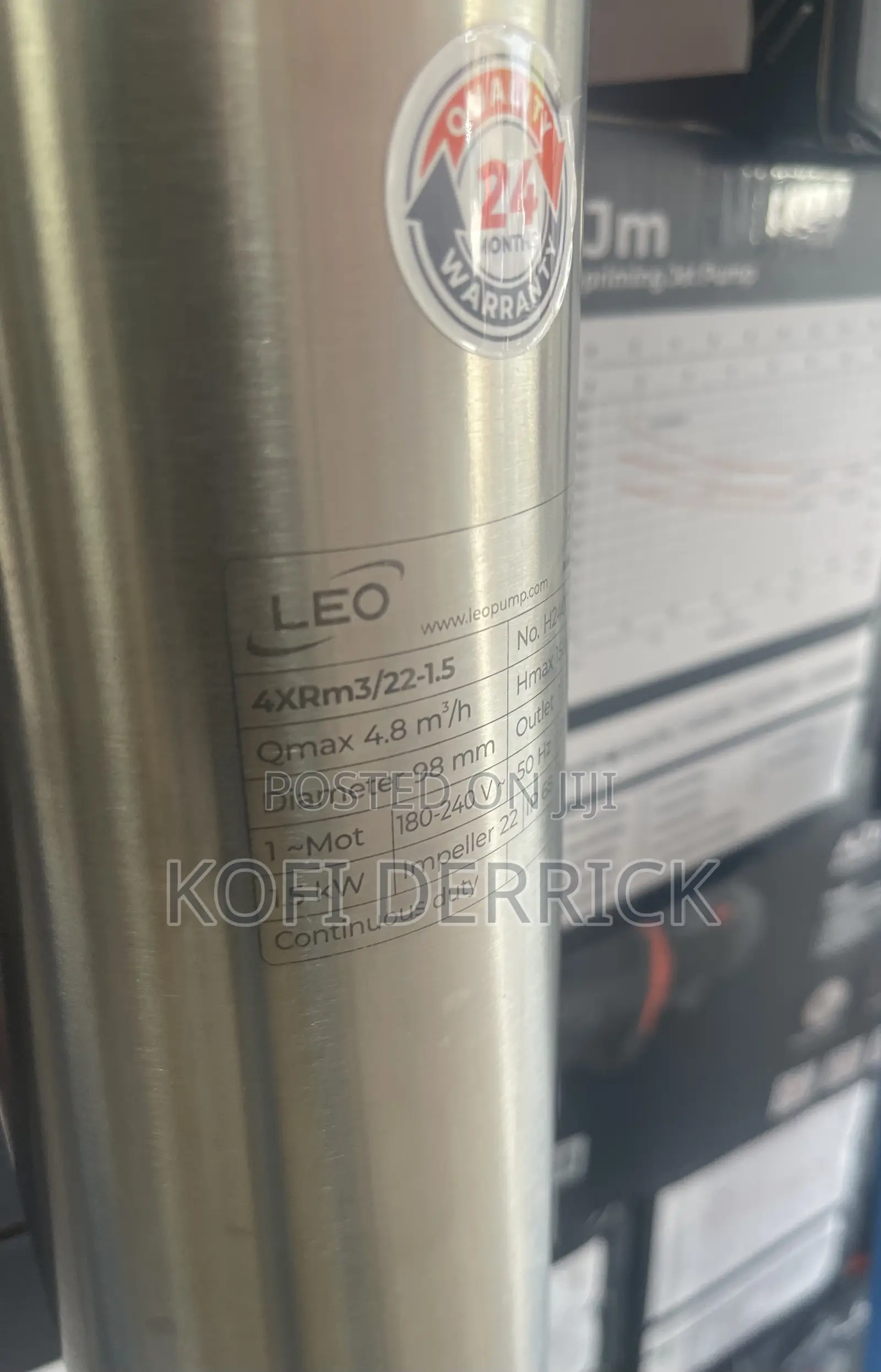 Borehole Pump - 2hp Leo Borehole Pump