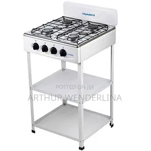 Nasco Stove 4 Burners With Support Leg Stand - White