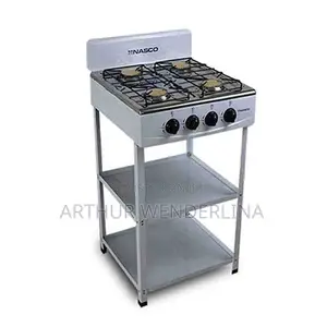 Nasco Stove 4 Burners With Support Leg Stand - White