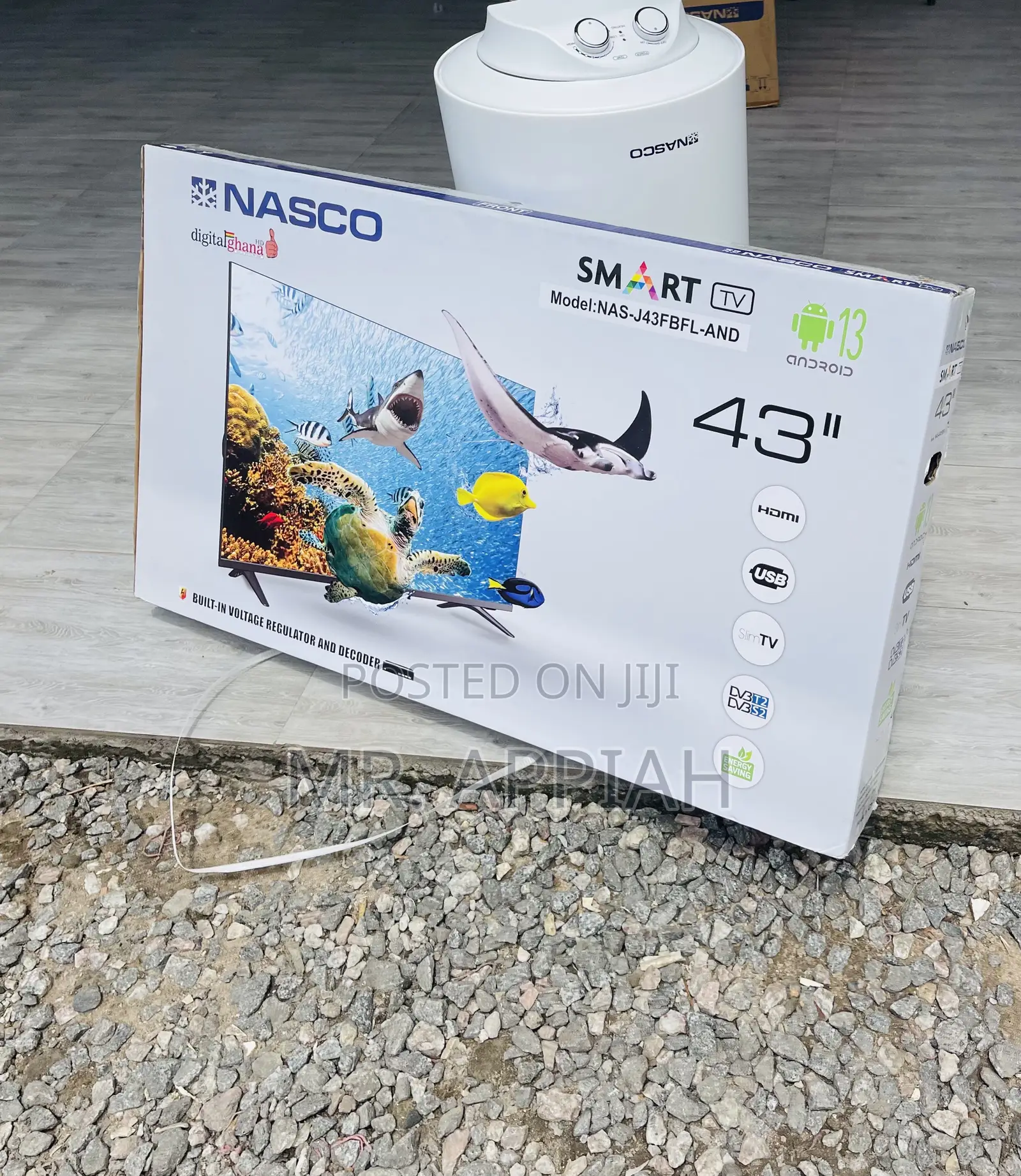 Durable Nasco 43 Inch Led Smart Electric Television.