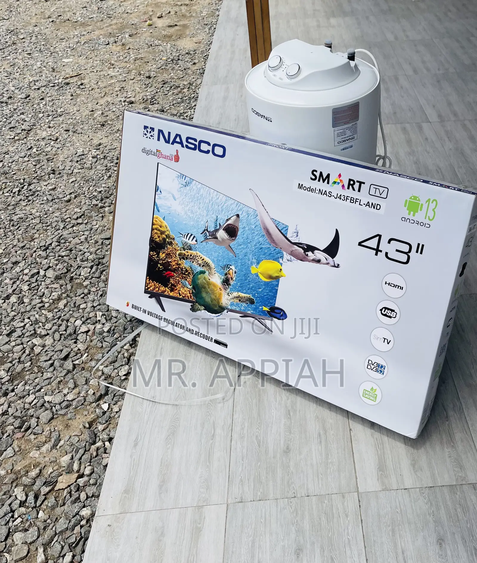 Durable Nasco 43 Inch Led Smart Electric Television.
