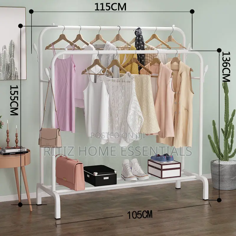 Multipurpose Clothes Rack/Hanger With Shelves