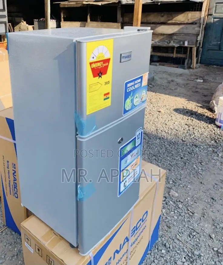 90l Nasco Nasf2-120 Top Mount Freezer Fridge(Silver).