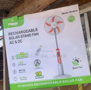 Innate Sealed 18'' Rechargeable Solar Stand Fan