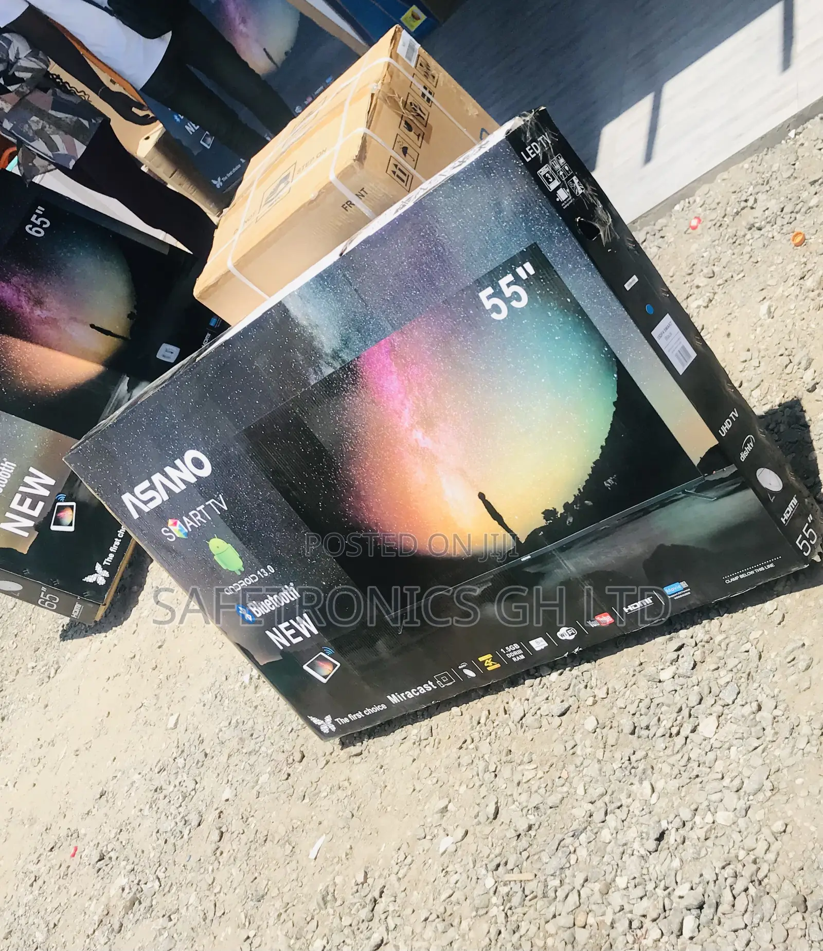 Grab (Black) 55 Inch Smart ; Asano Led Quality Tv