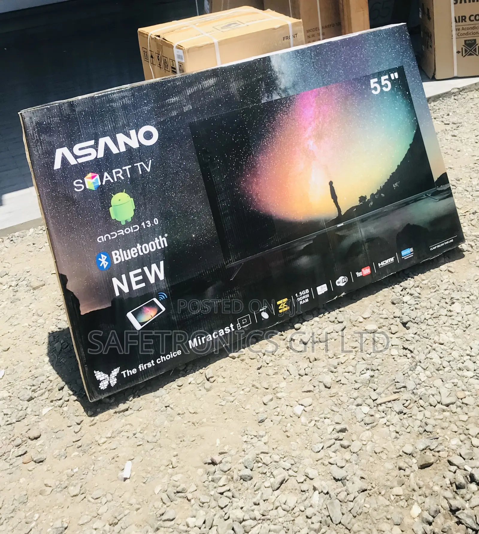 Grab (Black) 55 Inch Smart ; Asano Led Quality Tv