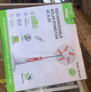 Authorized 18'' Iwin Rechargeable Solar Stand Fan