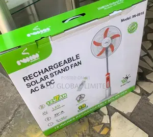 Ultra Modern 18'' Rechargeable Solar Stand Fan