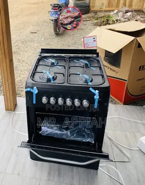 Valuable Ferre 60x60 Gas Oven 4 Burner With Grill(Black).