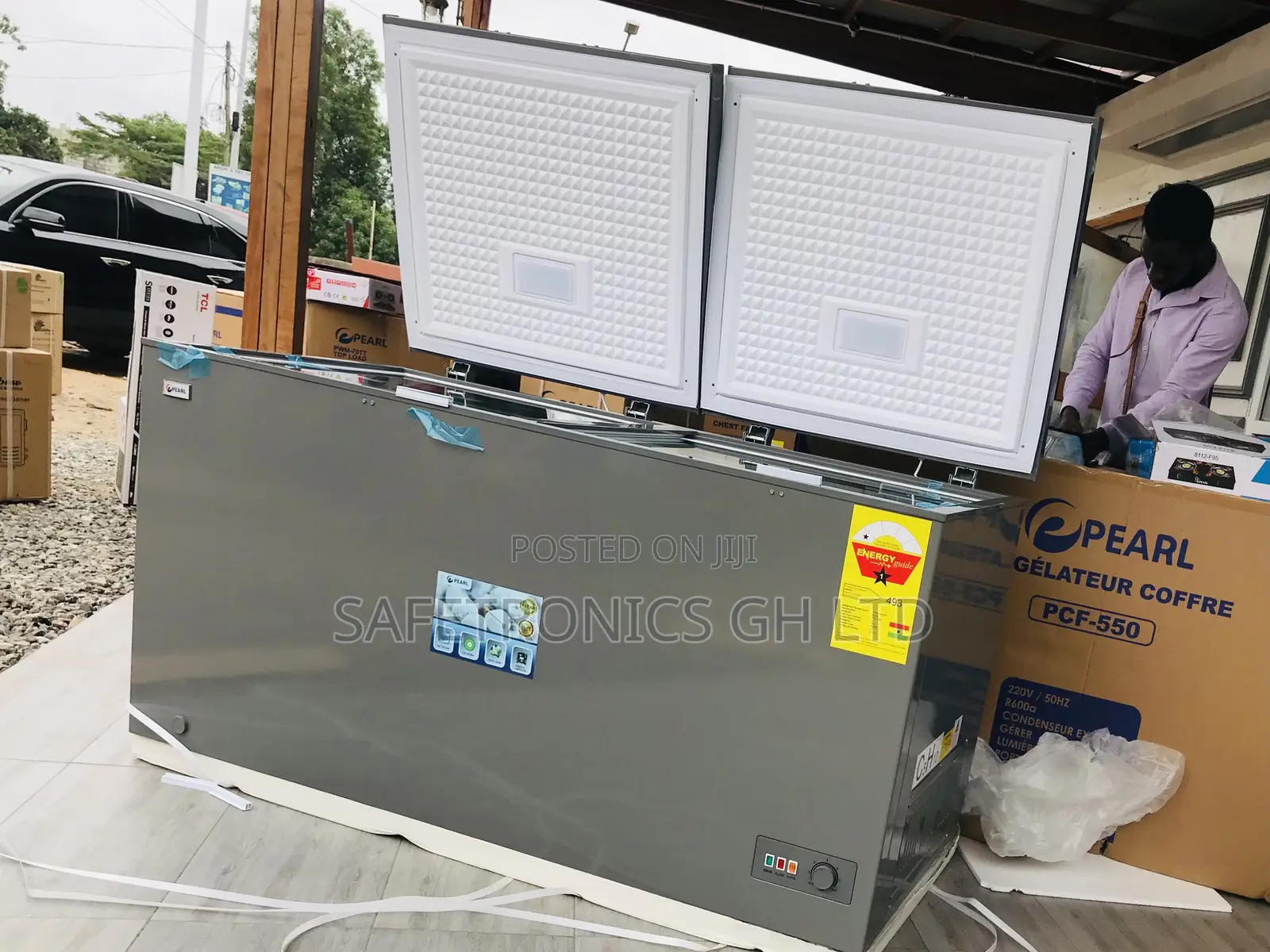Brand New 400 Liter : Pearl PCF- Gray  Freezer 2 Doors