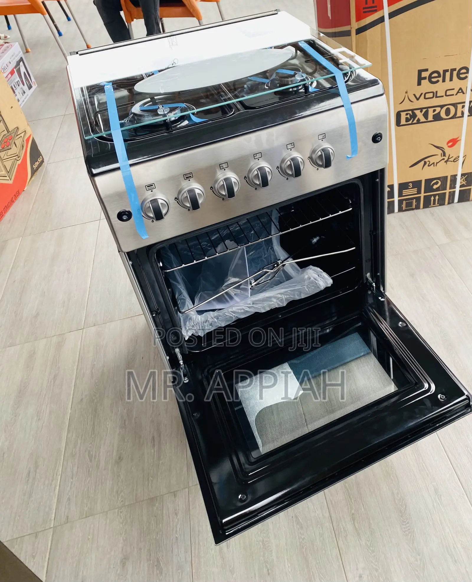 Order Authentic Ferre 60x60 Gas Oven 4 Burner(Gray).