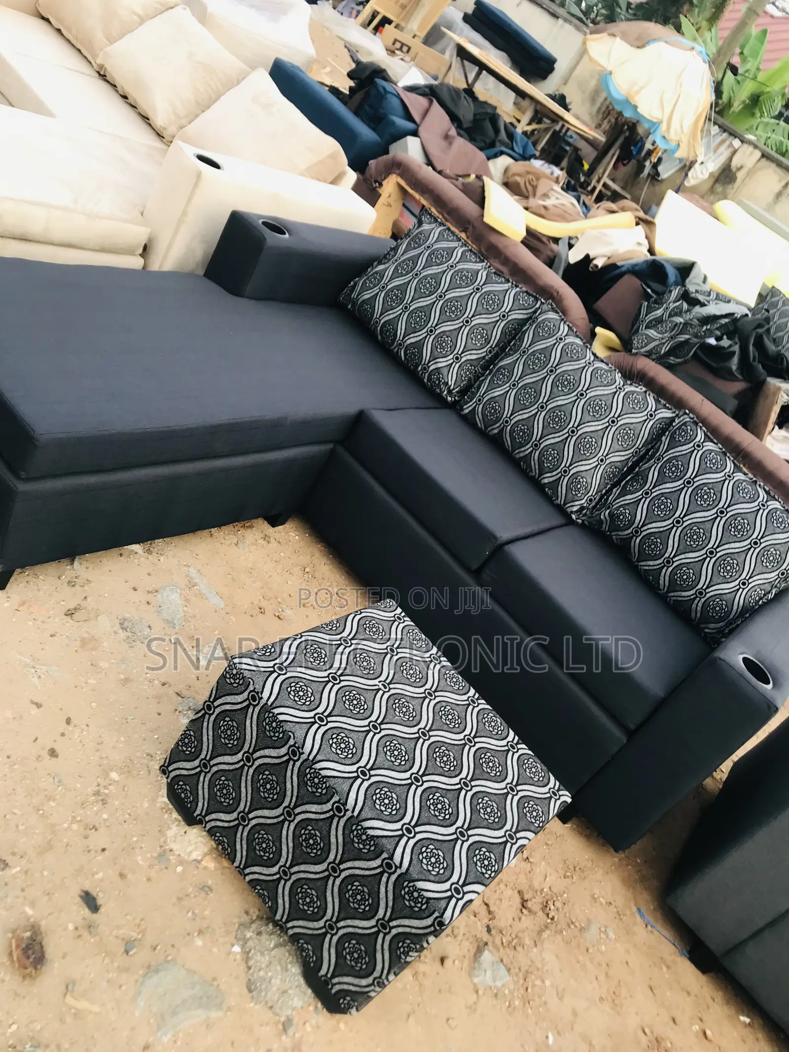 Neat L Shape Sofas Plus Table in Circle Furniture, Richmond Solomon