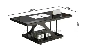 Center Table (Glass Top) Black