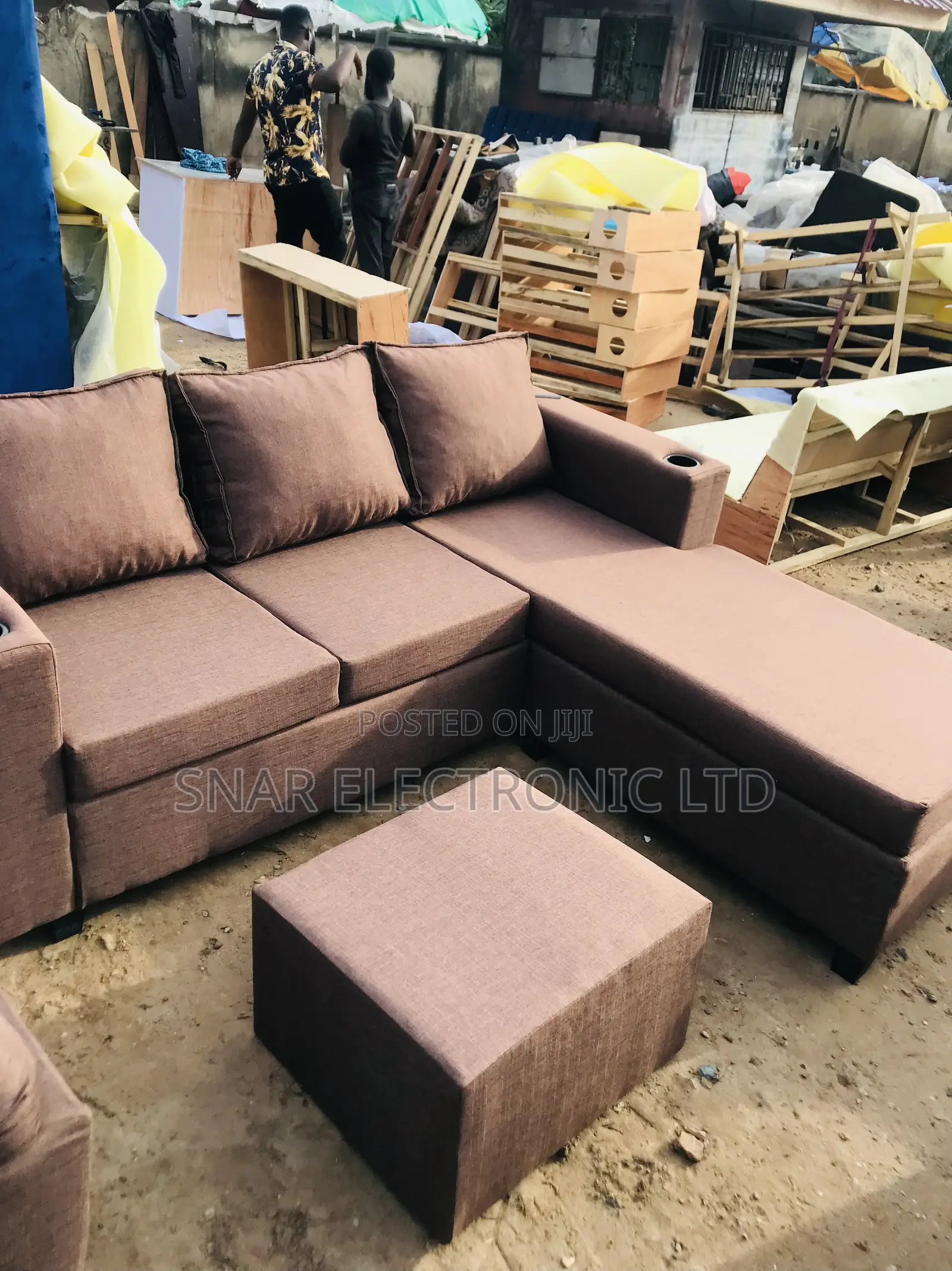 Originally Corner Sofa-Bed With Storage, Dark Brown