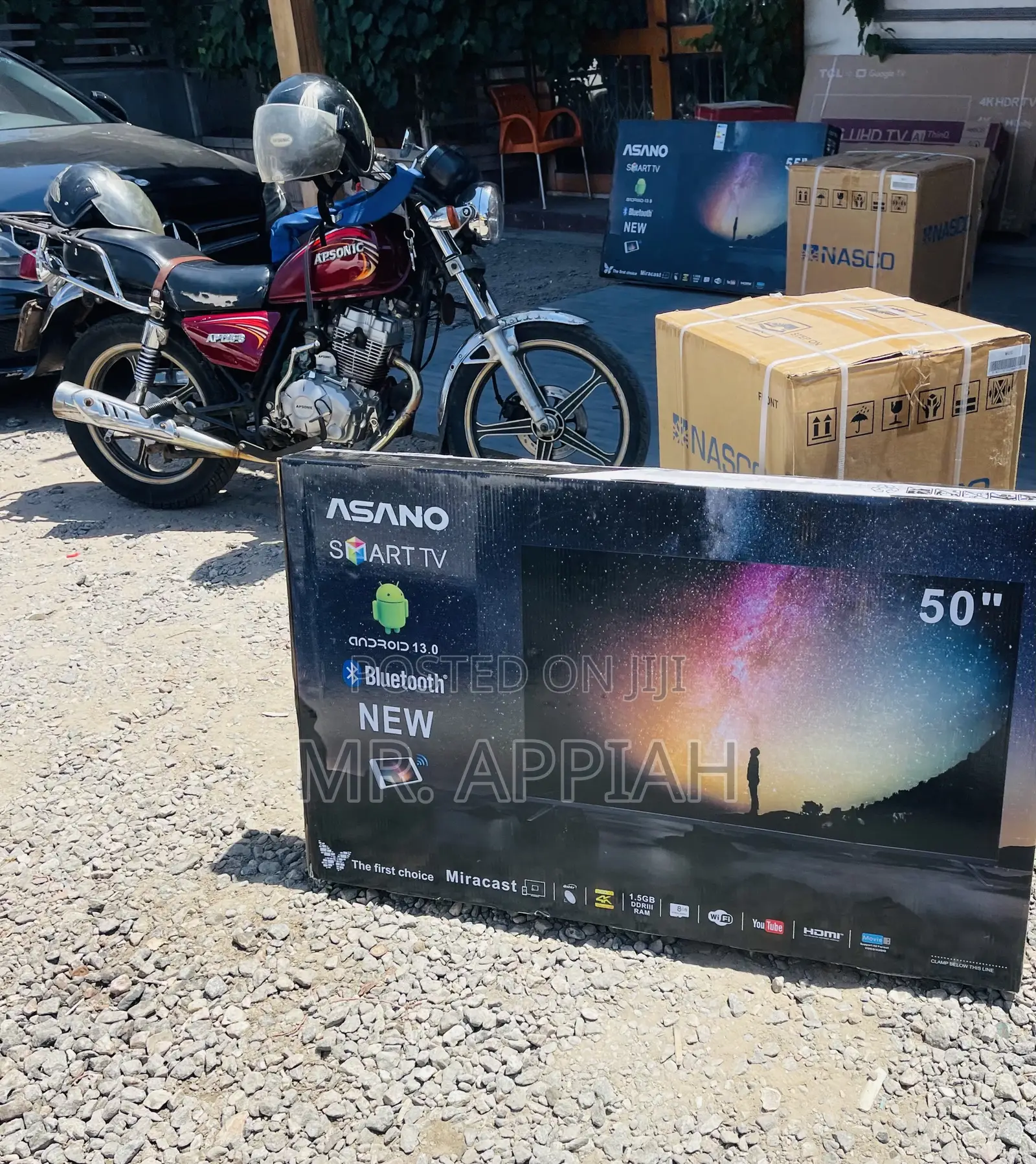 Powerful Asano 50 Inch Uhd Smart Television(Black).