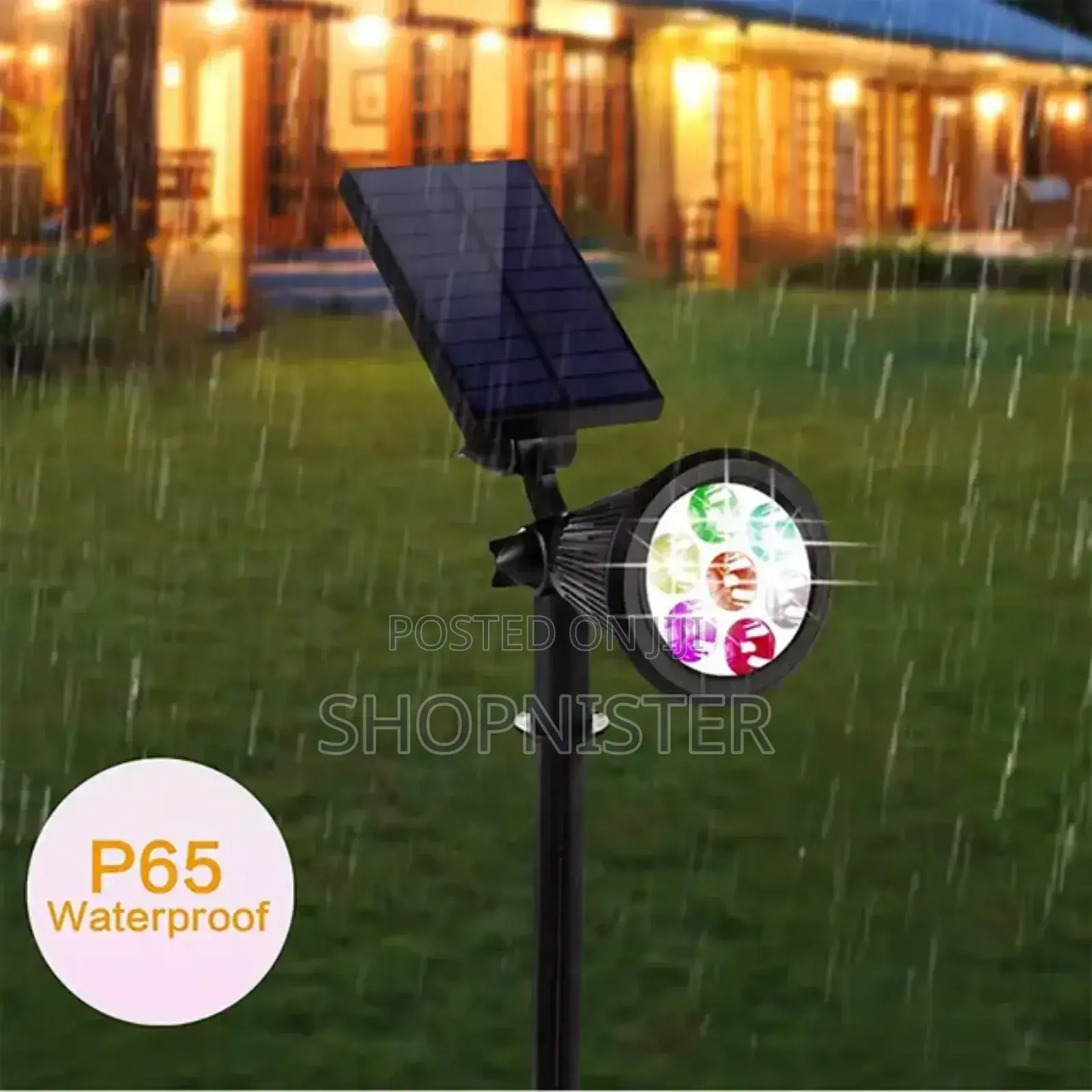 RGB Solar Garden Light 1200mah