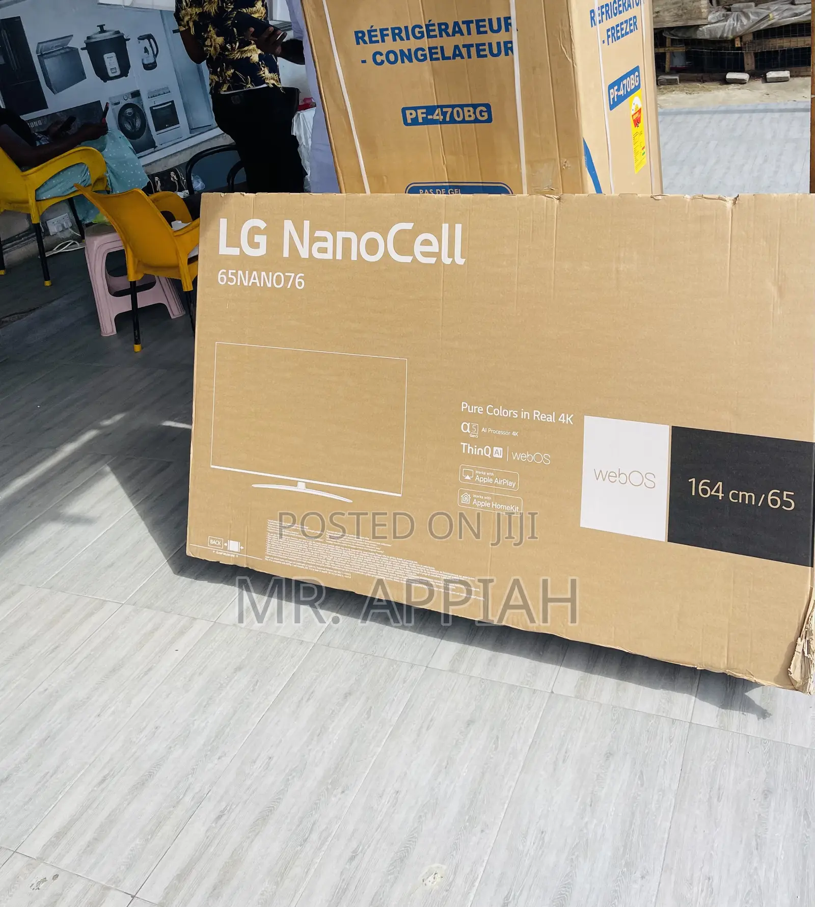 Elegant Black Lg65nano76 65” Uhd Nanocell Smart Tv.