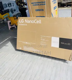 Elegant Black Lg65nano76 65” Uhd Nanocell Smart Tv.
