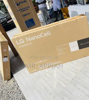 Elegant Black Lg65nano76 65” Uhd Nanocell Smart Tv.