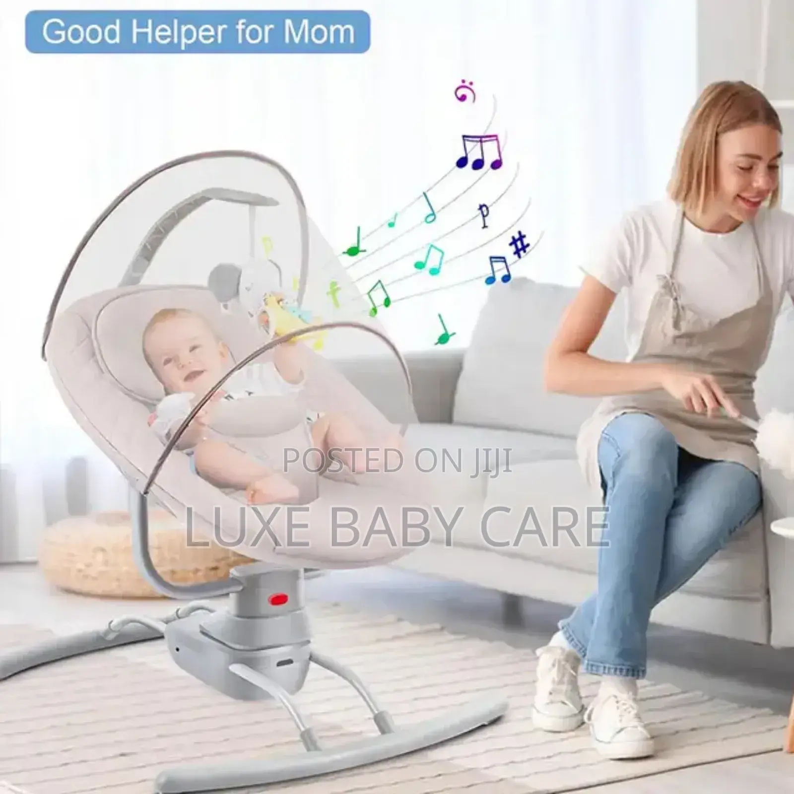 Baby Swing, Wired Or Wireless Adjustable Slope Baby Swings