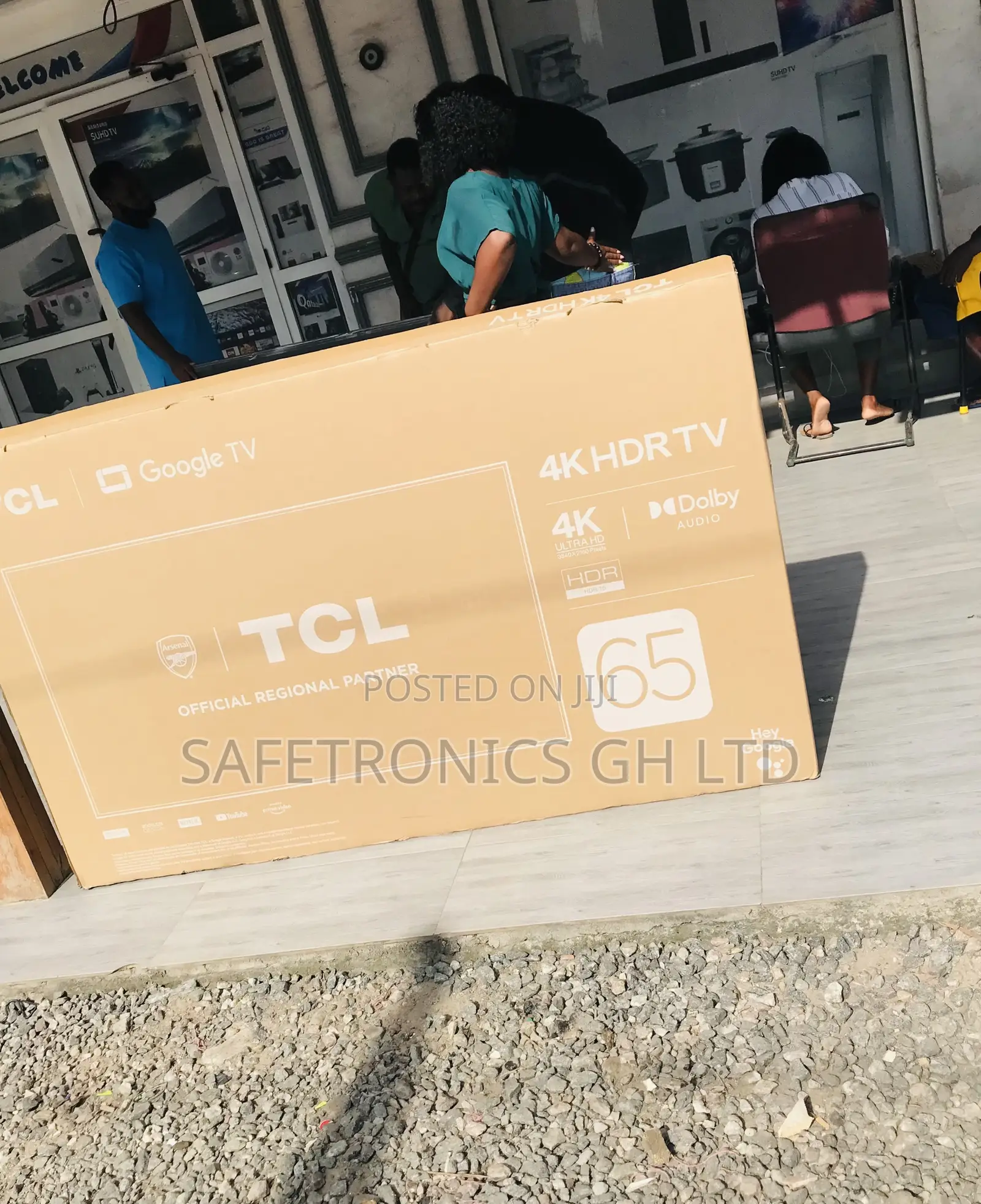 Black TCL 65 Inch Smart Led Uhd 65p635 Sleek Tv