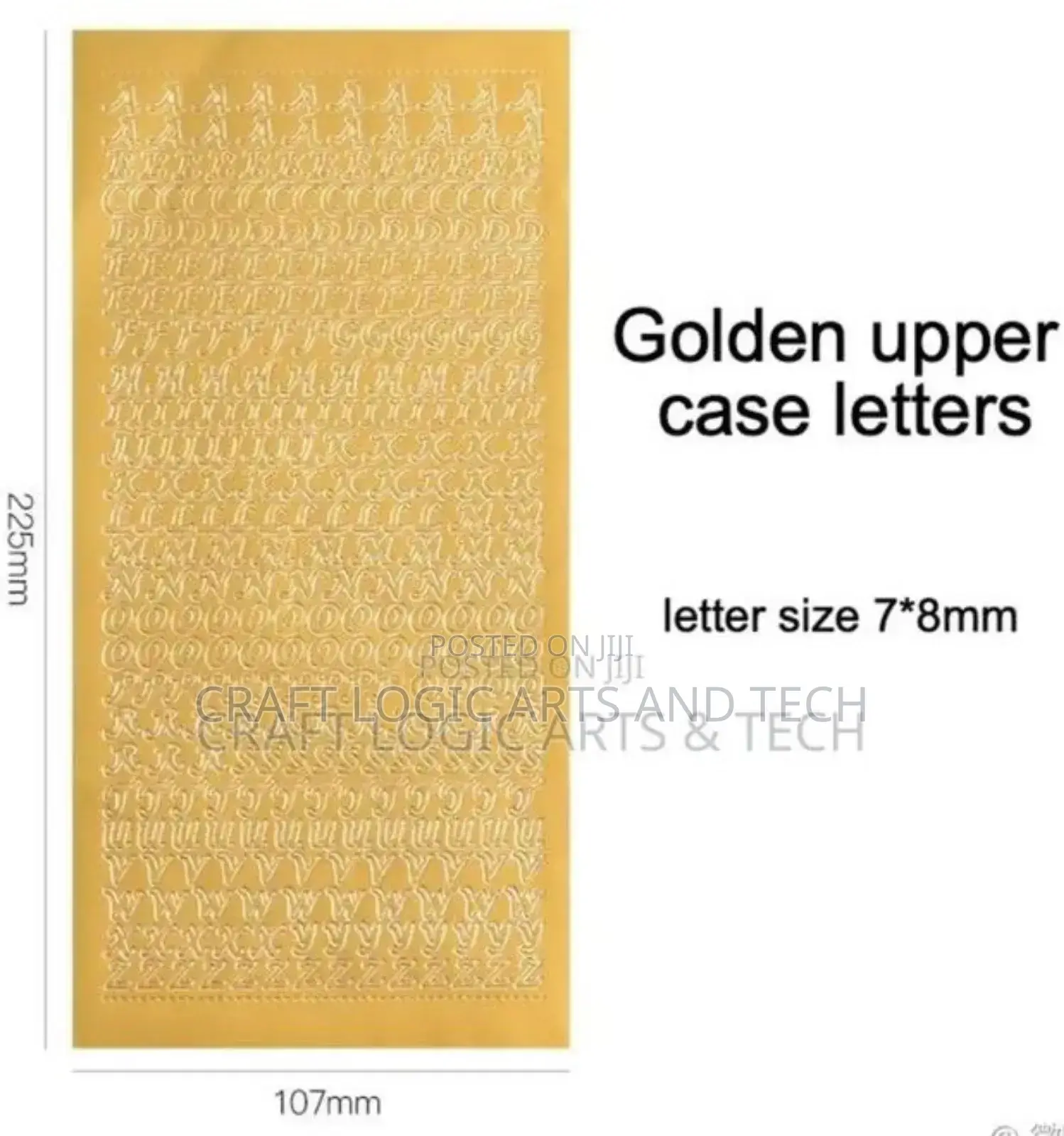 Alphabet Stickers Holographic Letters Epoxy Resin Art Gh₵15