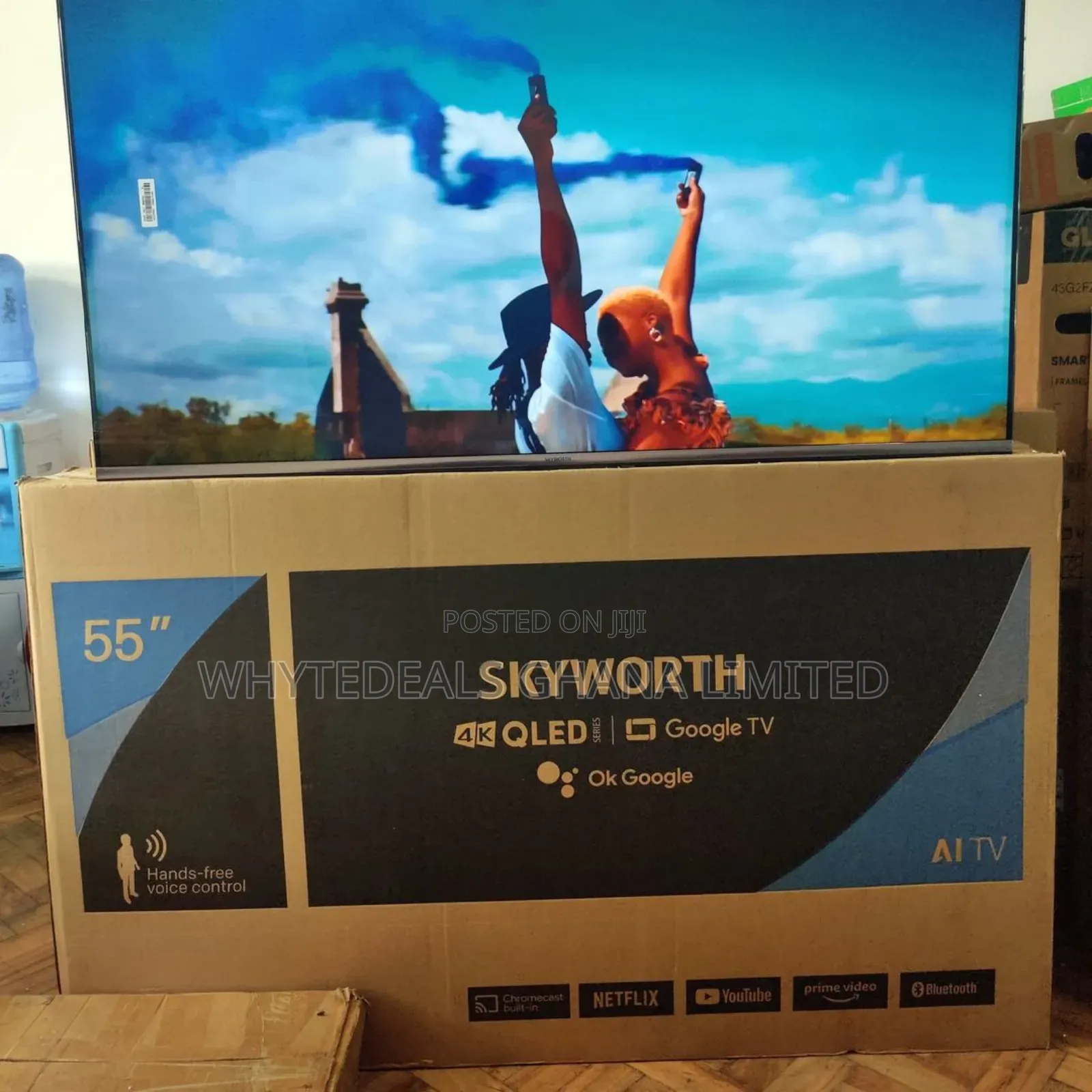 55" Android UHD Smart Bluetooth Voice-Assistance LED TV