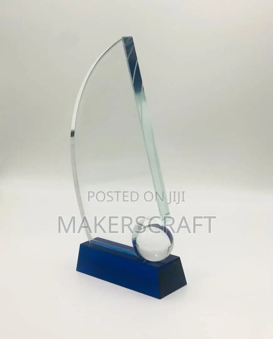 Crystal Award Plaques, Wooden Base Plaques