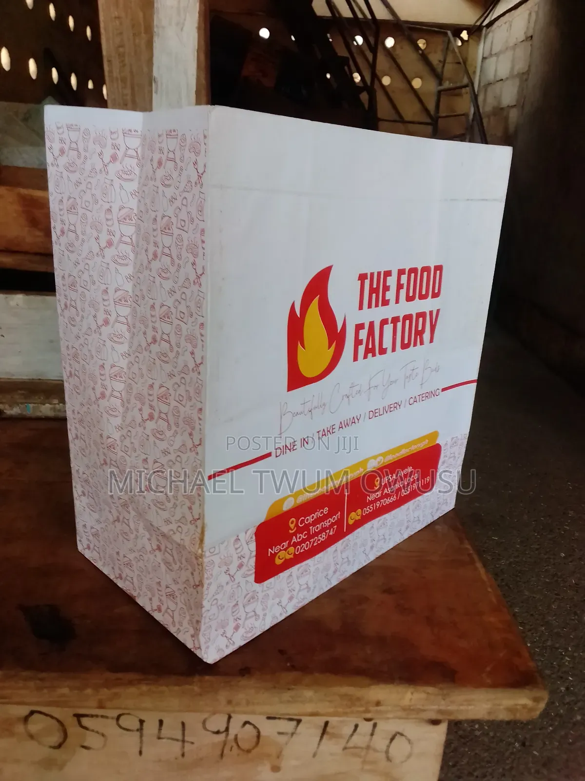 Paper Bags in Accra Metropolitan Printing Services, Michael Twum