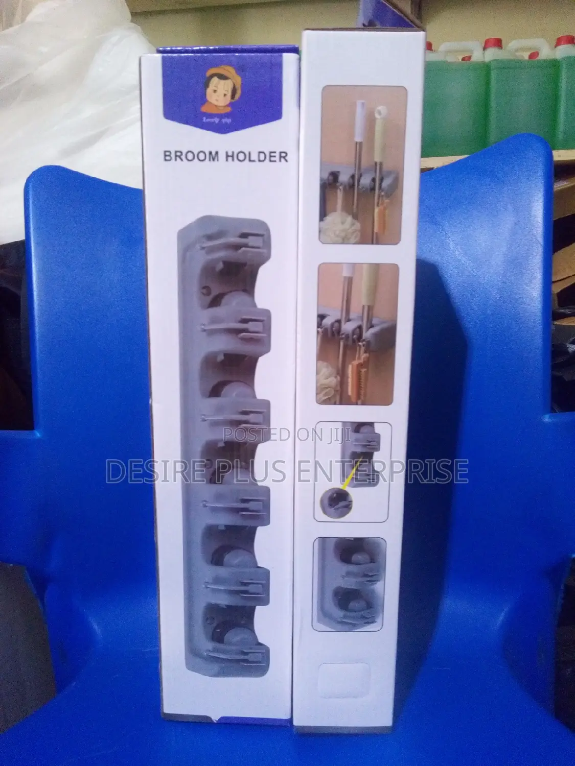 Broom and Mop Holder Hanger