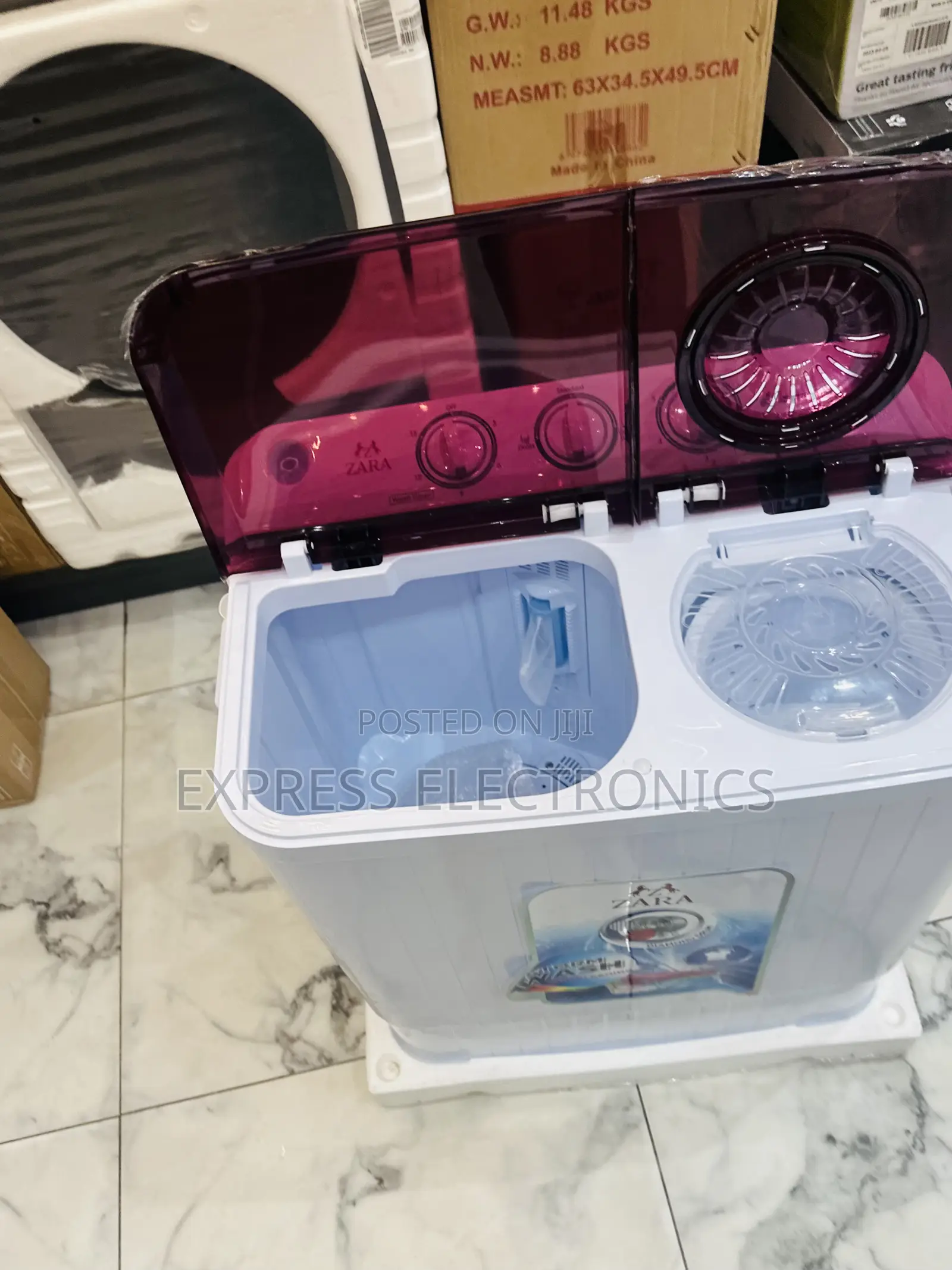 5kg Topload Twintub Zara White Semi Automatic
