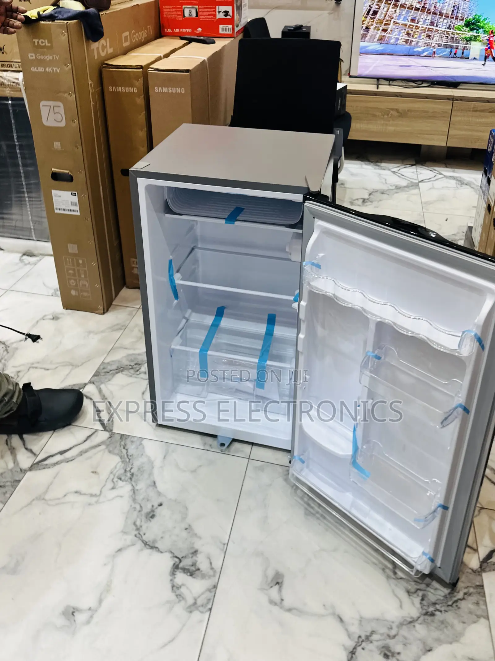 Available Now Pearl Table Top Fridge Grey Single Door
