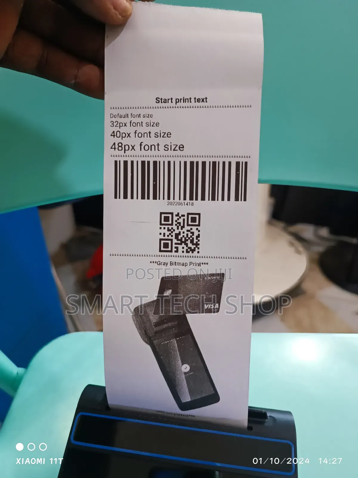 8. 0 Inches Android Pos Tablet With 80mm Printer Dual 4G Sim