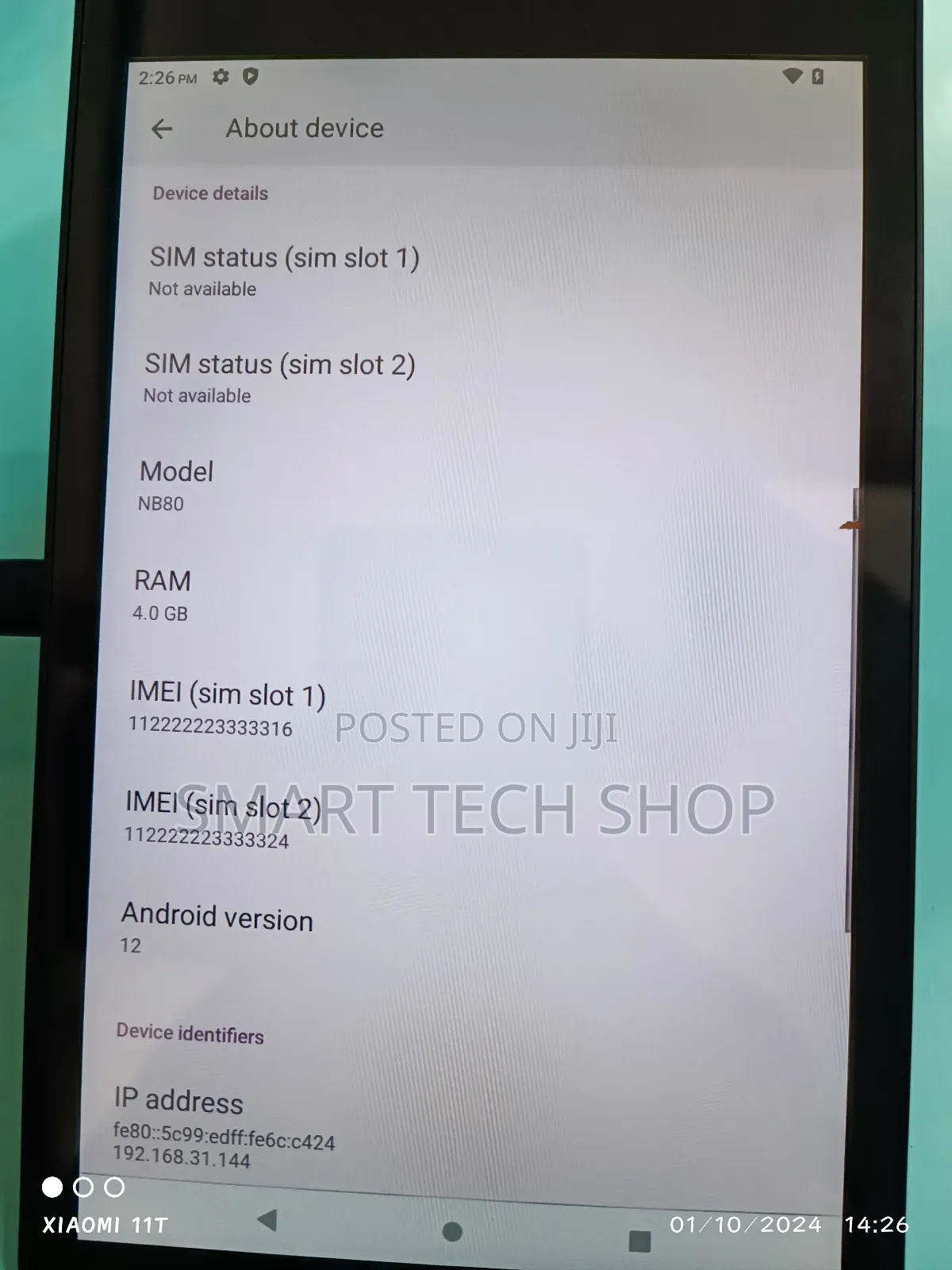 8. 0 Inches Android Pos Tablet With 80mm Printer Dual 4G Sim