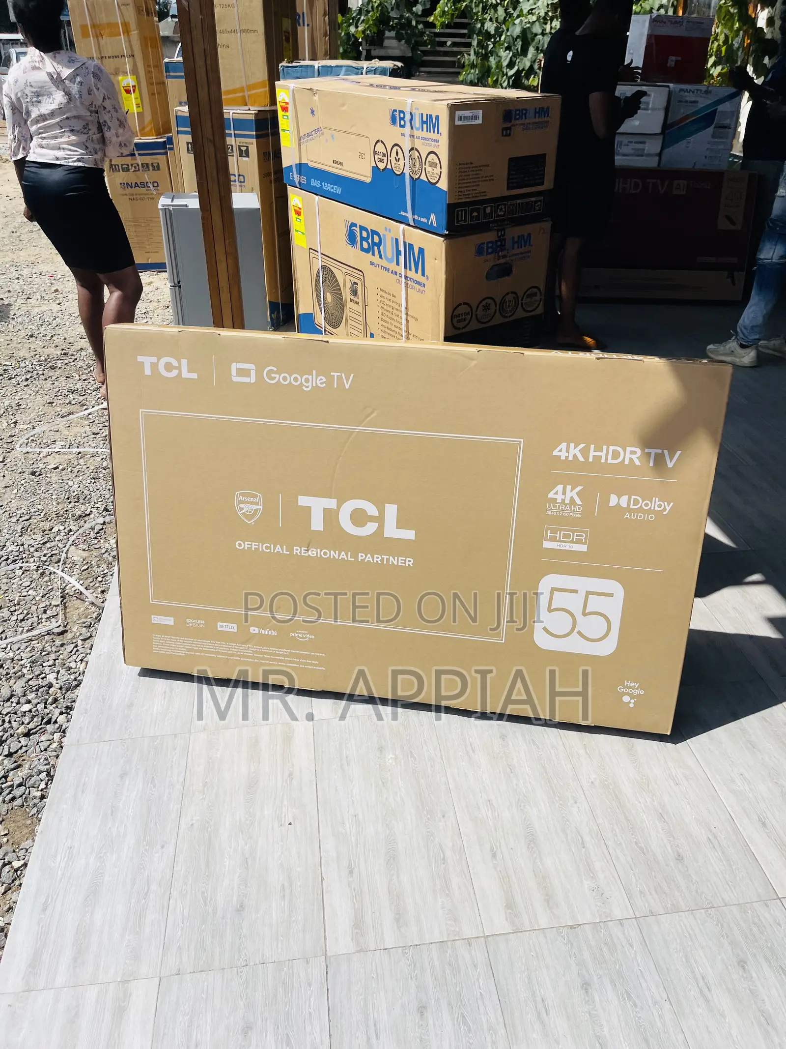 Durable TCL 55p635 55” Smart HDR Frameless Google Tv.