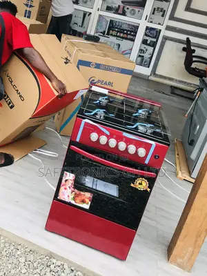 Fast Cooking 50x50 4 Gas Burner With Oven Volcano Red 